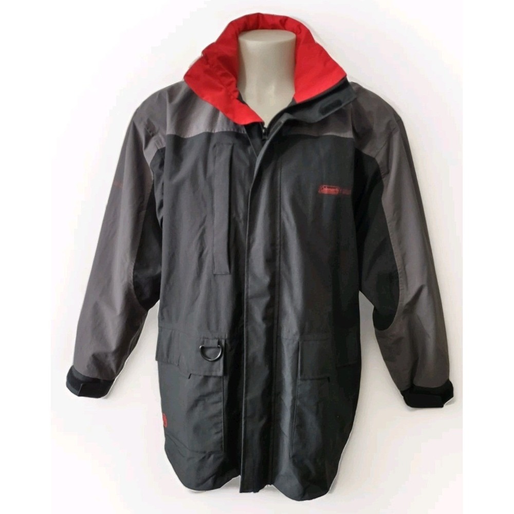 Coleman Max Jacket/Parka Men's M Mesh Lined Full Zip Cinch Waist Hood Pockets